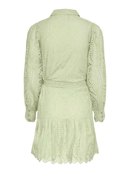 Yas- Holie Belt Dress - Quiet Green