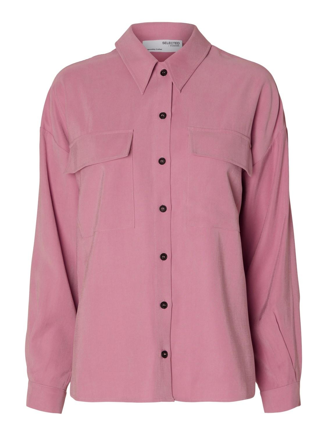 Selected Femme -Slfalienor Cargo Shirt - Foxglove